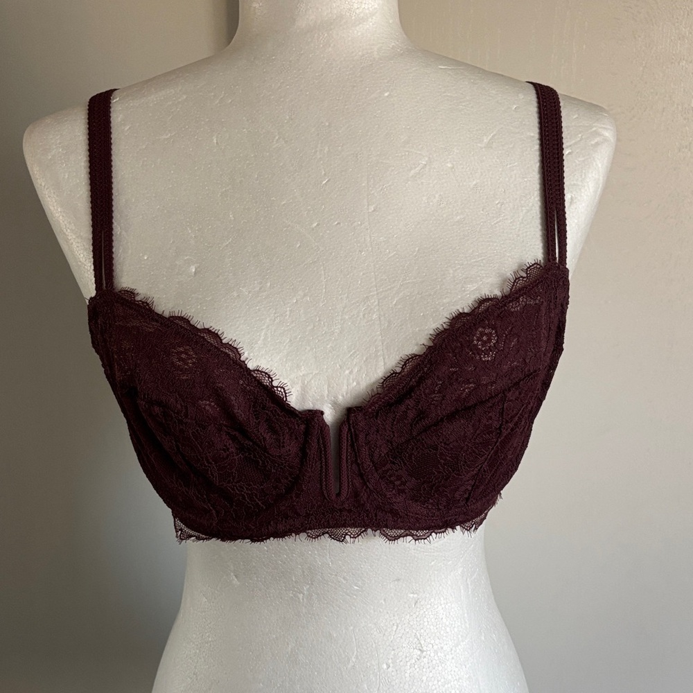 Auden Lace Bra in Deep Burgundy